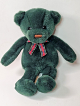 Gund Bear Plush Ever Green #8824 Christmas Holiday Teddy Stuffed Animal with Bow - £11.85 GBP