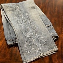 Vintage Avenue Blues Jeans Embroidered Rhinestone Jeans Size 24 Average - £26.97 GBP