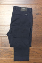 HUGO BOSS Hommes Kaito Étroit Extensible Coton Bleu Foncé Pantalon Chino 38R Ue - $64.20