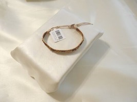 Department Store 7-9 "Adjustable Beaded Macrame Button Clasp Bracelet H141 - $7.59