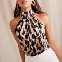  Off   Blouse Chiffon Women Tops Summer   Print Casual Backless Sleeveless Shirt - £26.14 GBP