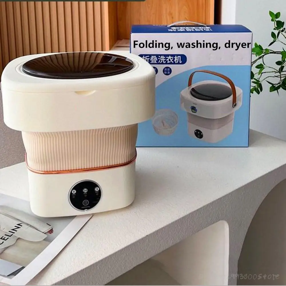 Folding Portable Mini Washing Machine with Dryer Bucket for Clothes Unde... - £137.79 GBP+