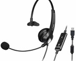 Usb Headset With Microphone Noise Cancelling &amp; Audio Controls, Wideband ... - $54.99