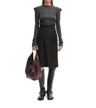 Loewe Wrap High Waist Skirt Black - $11,289.10 MXN