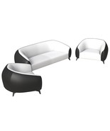 LeisureMod 3-Piece Sofa Set with 2 Single Three-Seater Couch Upholstered... - $36,103.17 MXN