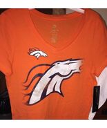 NFL 2025 Licensed Orange Denver Broncos Shirt Raglan Blouse JUNIORS XL 1... - $33.45 CAD