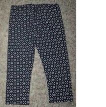 Girls Capris Leggings SO Elastic Waist Black Stretch Floral Pants-sz 16 - £6.22 GBP