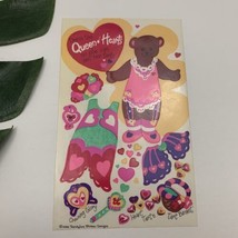 Vintage Sandylion 80s Queen of Hearts Maxi Activity Sticker Bear Dress U... - $64.34