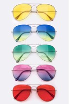 Pilot Sunglasses Mix Tone Lens Metal Frame Shades Glasses - £7.96 GBP