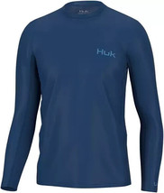 HUK Men&#39;s Icon X Long Sleeve Shirt Set Sail Fishing Outdoor Size Small Pull Over - £25.96 GBP