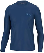 HUK Men&#39;s Icon X Long Sleeve Shirt Set Sail Fishing Outdoor Size Small P... - $32.71