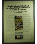 1974 Eurailpass Rail Travel Ad - Why Eurailpass is the best travel buy t... - £14.55 GBP