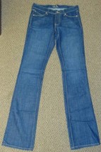 Womens Jeans Old Navy Blue Bootcut Denim Darw Wash Flat Front Tall Pants-size 4T - £34.36 GBP