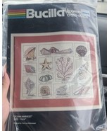 Bucilla Counted Cross Stitch Kit Ocean Harvest 49958 Sea Shell 11 x 14 c... - $16.28 CAD