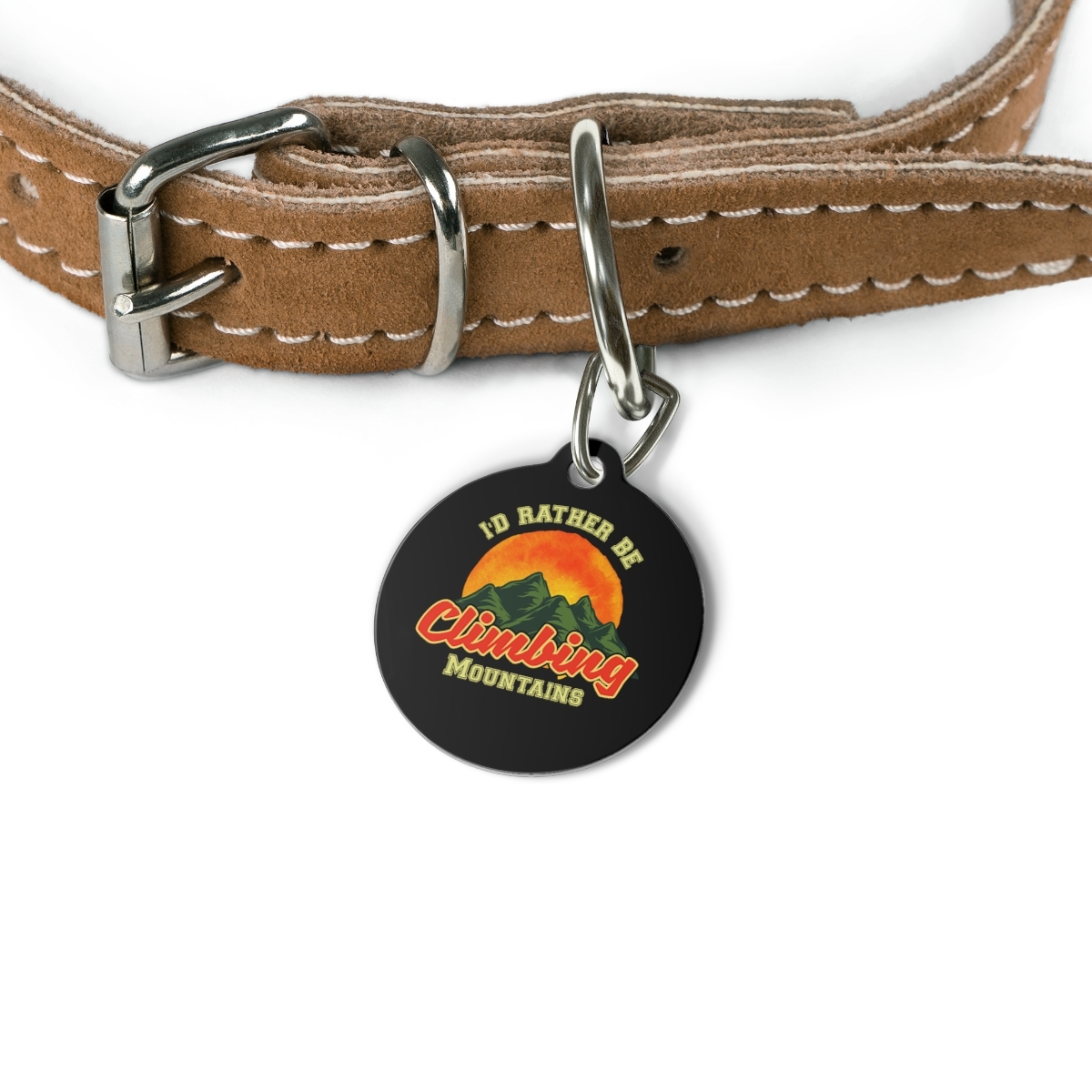 Primary image for Custom Pet Tag for Climbers: Adventure-Inspired Mountain Design