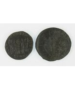 Romanzo Impero 2-coin Set Constans 1/2 Centenionalis Constantinus II AE3 - $95.19