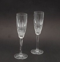 Vtg Set of 2 Mikasa Old Dublin Crystal Fluted Campagne glasses Discontinued - £29.33 GBP