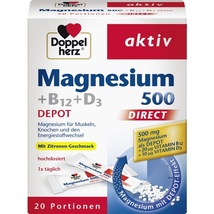 Doppeherz Magnesium 500 B12 + D3 Direct  FREE SHIPPING - $14.99