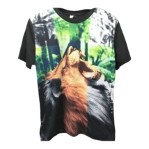 Roaring Lion Graphic T-Shirt Mens Multicolor Short Sleeve Crew Neck M - £17.96 GBP