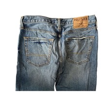Hollister Mens Size 30x32 Light Wash Straight Leg Jeans Classic Button f... - £19.75 GBP