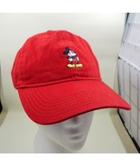 Disney Mickey Mouse Baseball Hat Cap Strap Back Youth Adjustable Red Emb... - £12.57 GBP