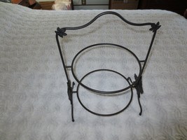 LONGABERGER Wrought Iron MAPLE LEAF Double. 9&quot;  PIE PLATE HOLDER - 16 1/... - $24.75