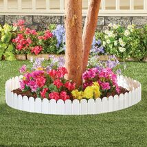 10-Ft Flexible Edging Border White Dog Ear Fence Plastic Garden Stake Ya... - $19.77