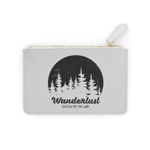 Personalized Mini Clutch Bag: Wanderlust Forest, Cruelty-Free Vegan Leat... - $25.75