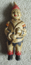 Vintage Heavy Cast Iron Standing Clown Character Penny Bank 8&quot; Tall - $123.75