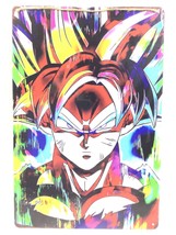 Super Saiyan Goku Metal Sign With 4 Corner Holes &amp; Lace Wall Man Cave Decoration - $18.18