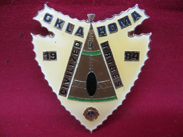 Vintage Lapel Pin Badge Oklahoma Civilized Tribes 1984  Lions Club - £15.90 GBP
