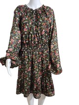 NWT Old Navy 3X Waist-Defined Shine Dress Smocked Boho Tunic Black Flora... - $41.59 CAD