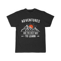 Men&#39;s Quote T-Shirt: &quot;Adventures are the Best Way to Learn&quot; Graphic Tee, Casual  - £15.39 GBP+