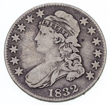 1832 50C Buste Demi Dollar En Bon + État, Naturel Couleur, VG Obverse - $104.92