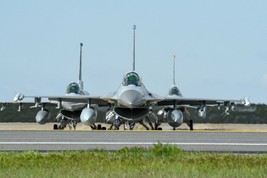 F-16 fighter jets prepare for an exercise at Hill Air Force Base Photo Print - $8.81+