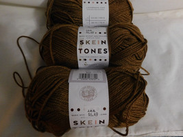 Lion Brand  Basic Stitch Anti Pilling Skein Tones Truffle lot of 3 Dye L... - $12.99