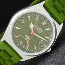 Japan Refurbished Citizen Automatic 8200 Mens Green Color Dial Watch a432373-1 - £20.88 GBP