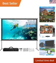 Projector Screen Indoor, 100 inch Outdoor Movie Screen-Upgraded 3 Layers... - $277.68