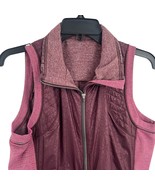 Lululemon Womens Rebel Runner Vest Floral Embossed Quilted Bordeaux Berr... - £25.90 GBP