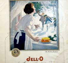 1923 JELL-O XL Advertisement John Newton Howitt 14 x 11.25 Dessert Ephemera - $41.49