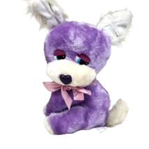 Vintage 1980's Ace Novelty Purple Puppy Dog Heart Nose Stuffed Animal Plush - $37.05