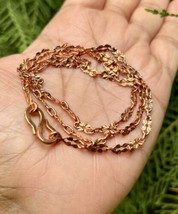 26 inch Pure Copper Floral Cable Chain Necklace Healing Copper Jewelry Spiritual - £14.08 GBP