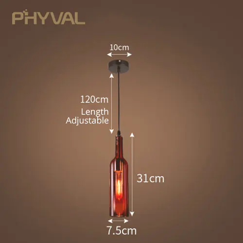 wine bottle pendant lamp LED pendant light creative pendant lamp bar saloon rest - £167.81 GBP