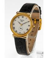 Montre Quartz Pour Femmes Plaquée Or Christian Dior Avec Bracelet En Cui... - €473,43 EUR