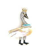 14k Zwei Ton Gold Süßwasserperle Schwan Brosche W/Diamanten &amp; Facs Pearl... - €21.412,64 EUR