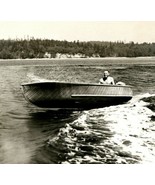 Lot Of 3 Wood Speed Boat On Lake Speeding 8 x10 Photographs  - $633.55 MXN