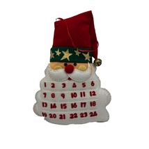 Santa Claus Felt Advent Calendar With Bell &amp; Star Hat Design - £24.11 GBP