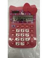 Sanrio Hello Kitty Pink W/ Bow Key Calculator  12 digit display W/ Solar - $910.40 MXN