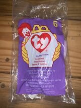 McDONALD'S HAPPY MEAL TOY - HAPPY THE HIPPO - TY BEANIE BABY #6 1998 - $5.94