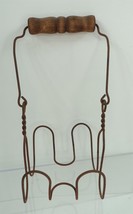 Vintage Wire Candle Holder with Wooden Handle - Holder Only - £11.58 GBP
